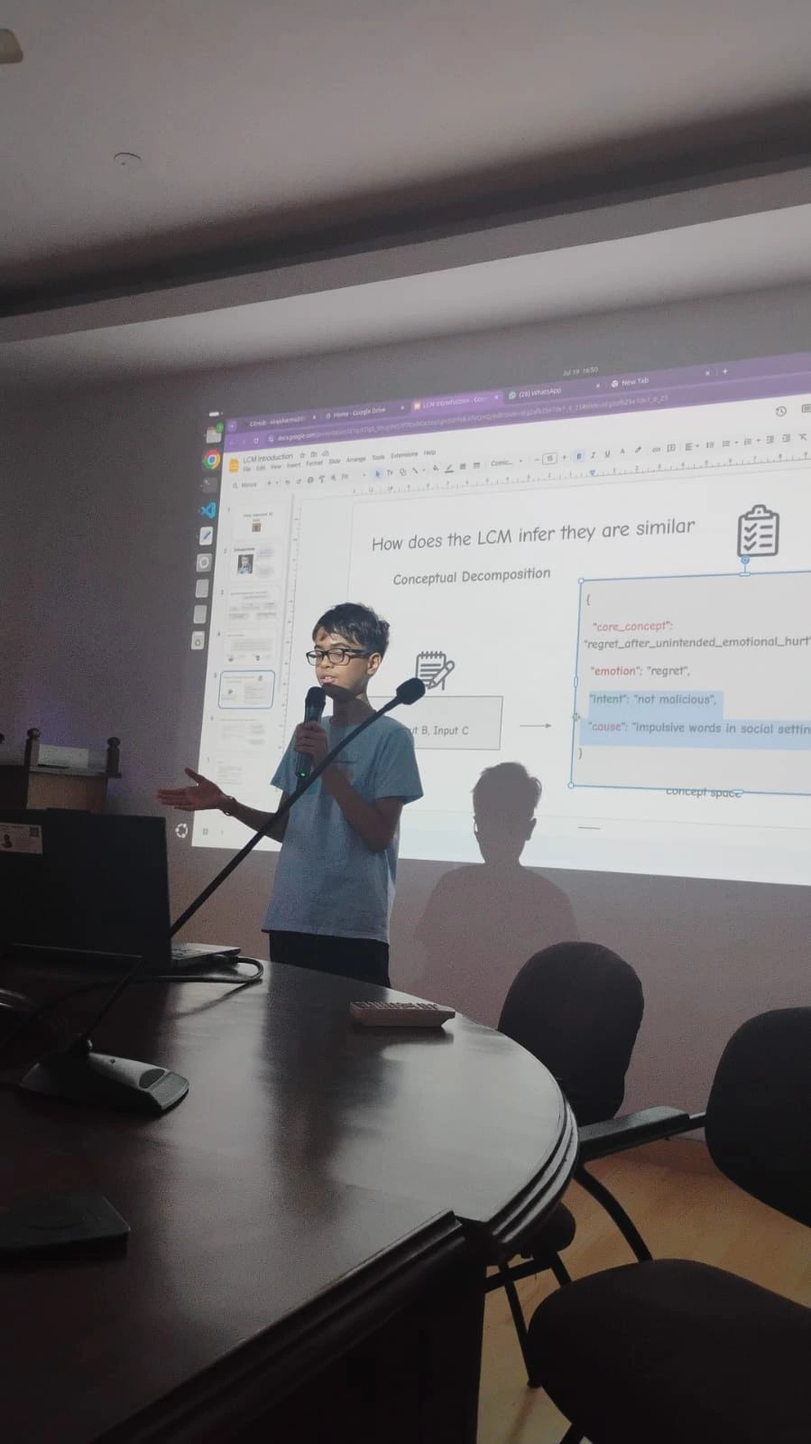 presenting
